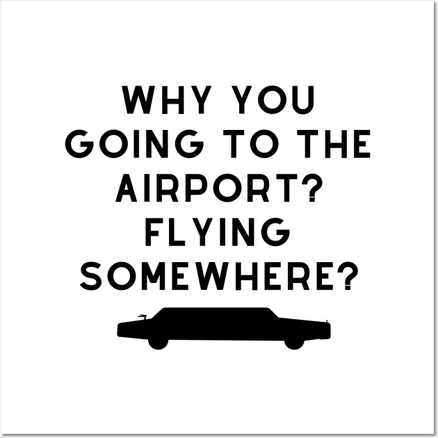 Why you going to the airport? Flying somewhere? Wall Art by SillyShirts